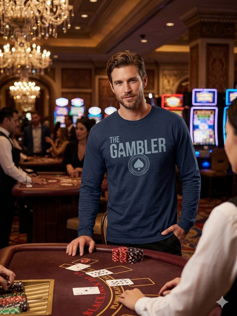 The Gambler Promo Long Sleeve T-Shirt- NWOT